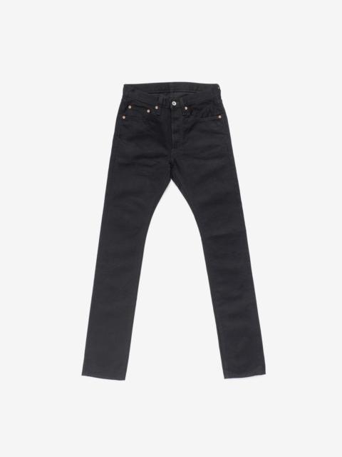 IH-555S-142bb 14oz Selvedge Denim Super Slim Cut Jeans - Black/Black