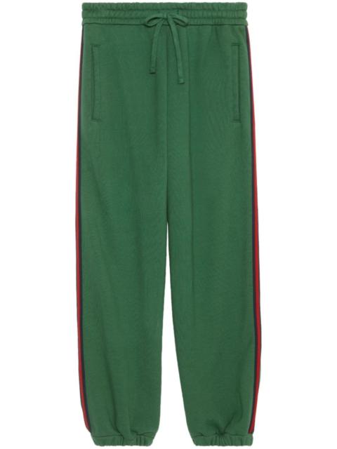 GUCCI logo-embroidered cotton track pants