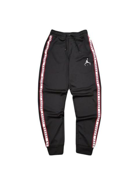 Jordan Men's Air Jordan Solid Color Logo Printing Drawstring Casual Joggers/Pants/Trousers Black CJ9474-010