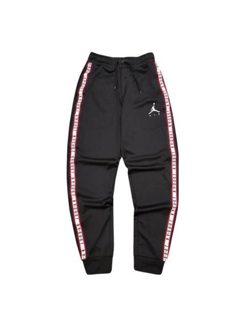 Men's Air Jordan Solid Color Logo Printing Drawstring Casual Joggers/Pants/Trousers Black CJ9474-010