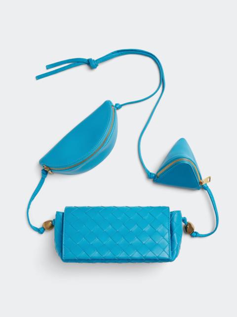 Bottega Veneta Crossbody Bag Leather Heavenly Pool