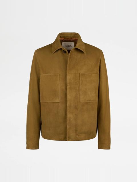 Tod's JACKET IN PASHMY SUEDE