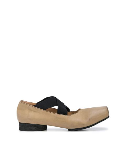 UMA WANG cross strap ballerina shoes