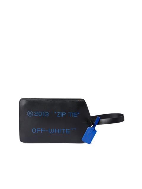 Off-White Zip Tie Medium Clutch