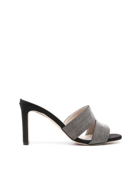 FABIANA FILIPPI 95mm bead-embellished leather mules