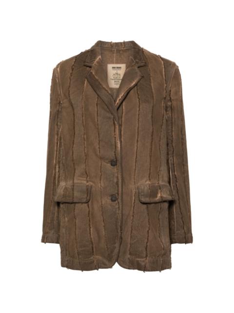 Jane frayed-detailing jacket