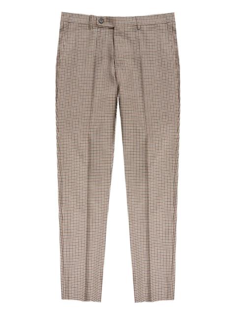 SLOWEAR check wool trousers