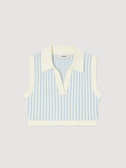 Sandro CROPPED STRIPED JUMPER