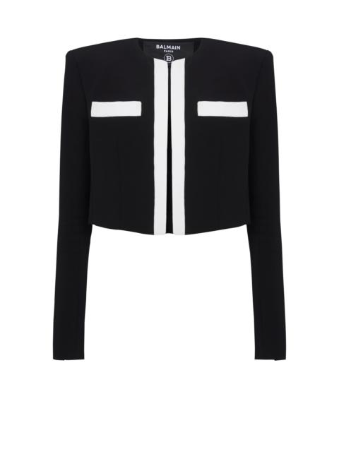 Balmain Two-tone crepe Spencer jacket