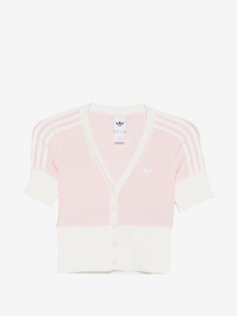 adidas short-sleeve cardigan