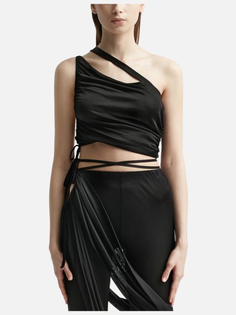 ANDREĀDAMO MONO STRAP GATHERED TANK TOP