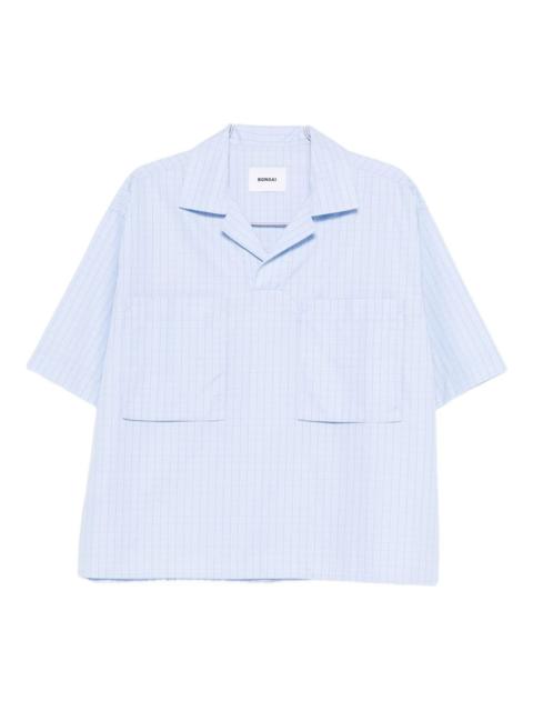 BONSAI checked pocketed shirt