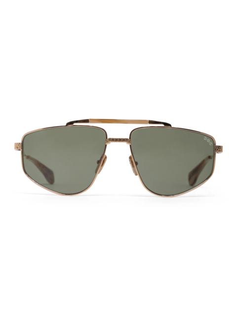 HOORSENBUHS® Hoorsenbuhs Model Xiii Yellow Gold/Scotch Horn, G-15 Green Lens, Standard Fit Multicolor