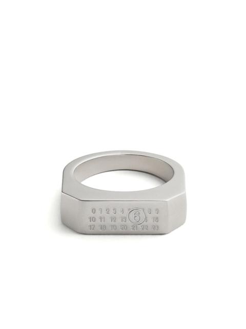 Numeric logo signet ring