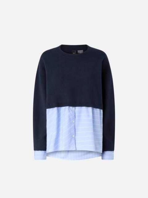 PINKO SWEATER WITH SHIRT INSERT