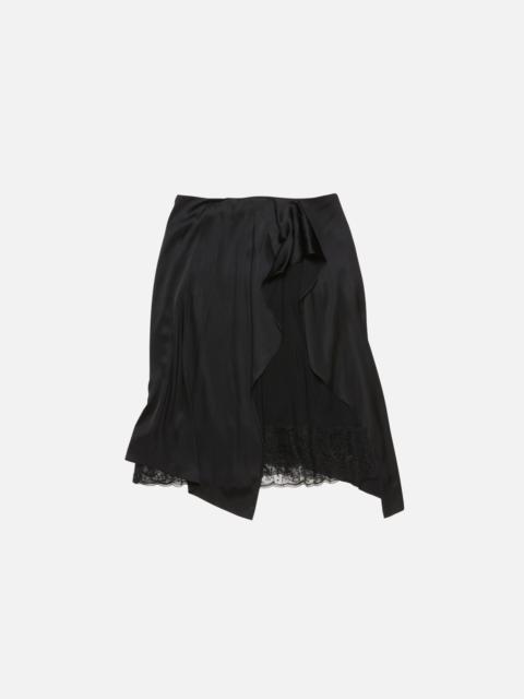 Acne Studios Satin ruffle skirt - Black