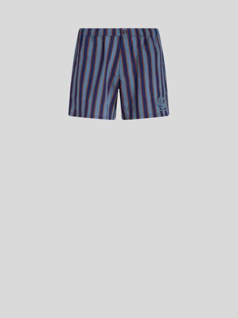 Etro STRIPED SWIM SHORTS WITH ETRO LOGO AND PEGASO