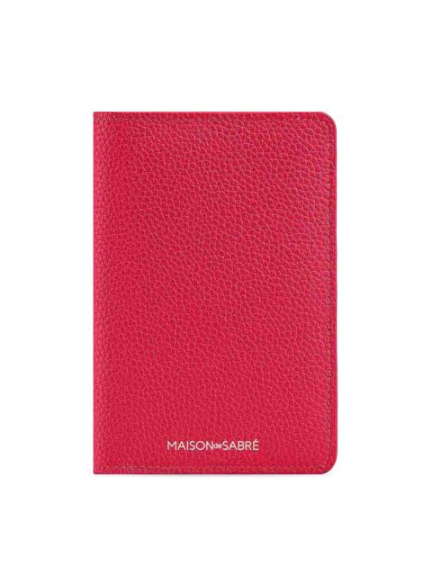 MAISON de SABRÉ Unisex Leather Passport Holder - Shibuya Fuchsia