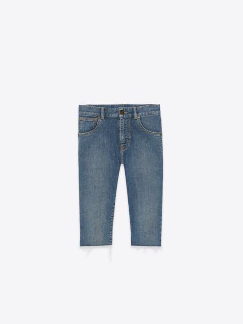 SAINT LAURENT long bermuda shorts in deep blue marine denim