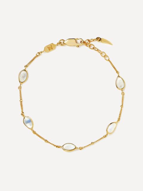 MISSOMA 18ct Gold-Plated Vermeil Silver Magma Gemstone Charm Bracelet