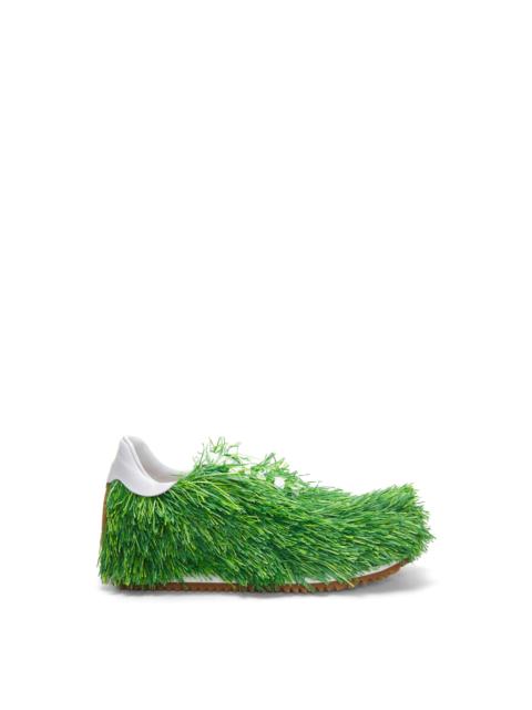 Loewe Grass sneaker in   canvas and raffia