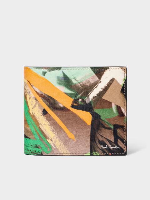 Paul Smith 'Life Drawing' Print Leather Billfold Wallet