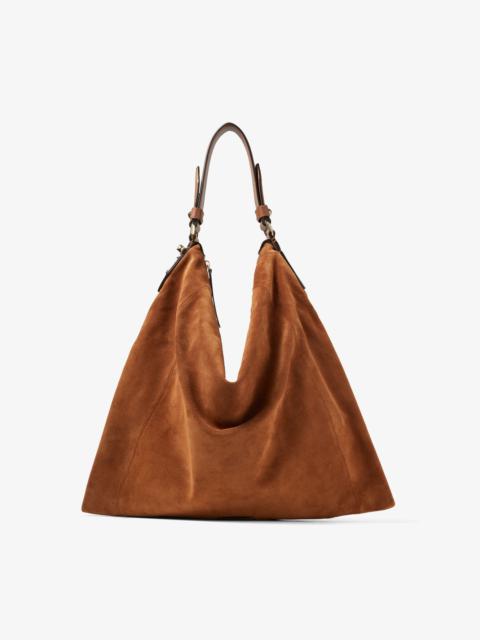 Ana Hobo/s
Dark Tan Suede Hobo Handbag with Smooth Calf Leather Handle