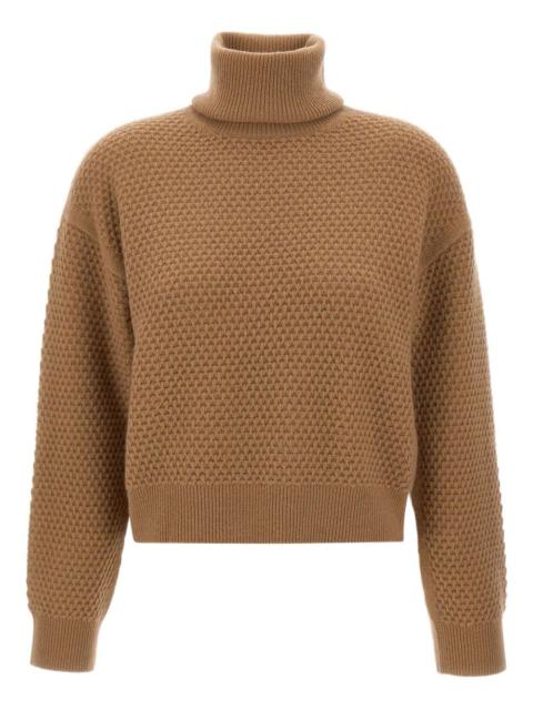 Max Mara honeycomb high-collar sweater