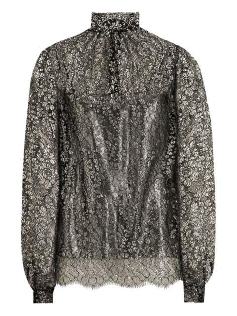 Dolce & Gabbana lamé lace blouse