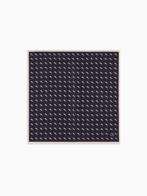 GIORGIO ARMANI ASV printed silk pocket square