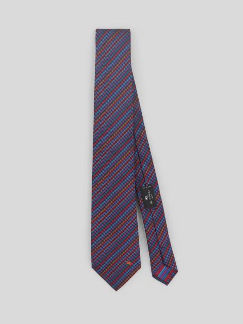 Etro HOUNDSTOOTH SILK TIE