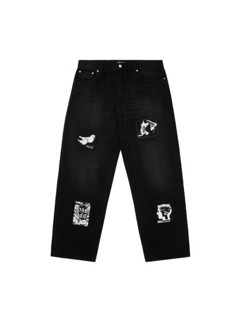 PALACE P90 BAGGY JEAN PATCH UP BLACK