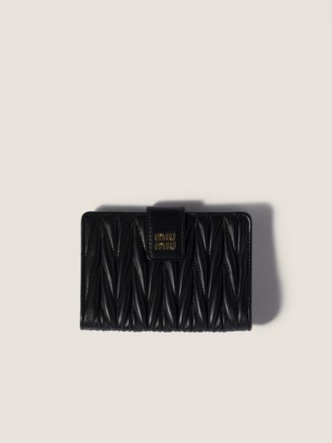 Miu Miu Matelassé nappa leather wallet