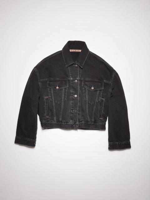 Cropped denim jacket - Black
