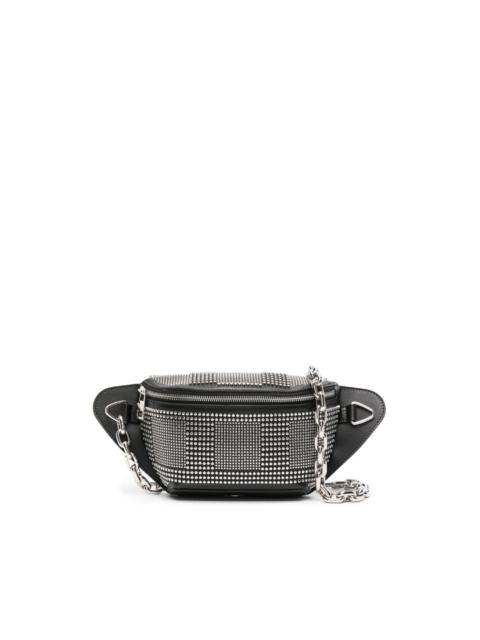 Alexander McQueen stud-embellished leather messenger bag