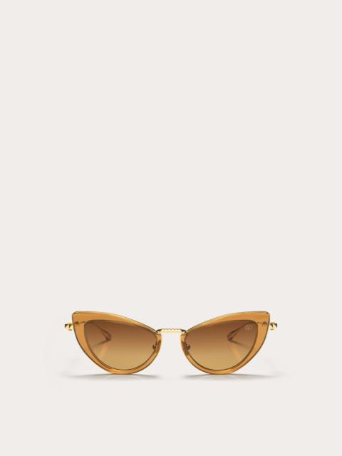 Valentino VIII - CAT-EYE TITANIUM AND ACETATE STUD FRAME