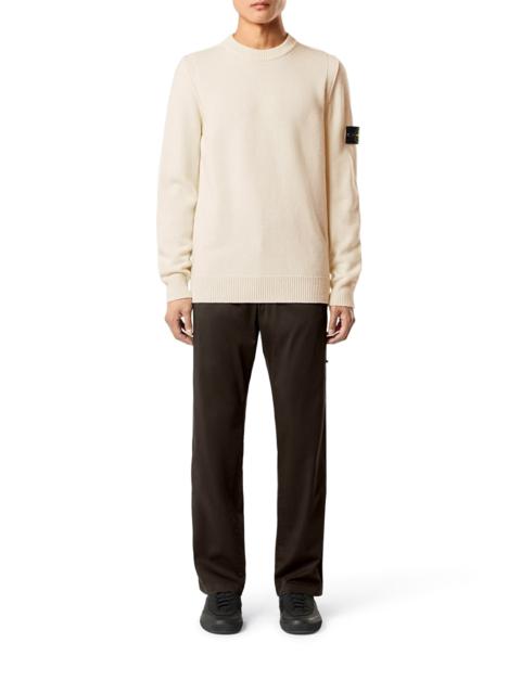 Stone Island MELANGE EFFECT SWEATER WITH COMPASS LOGO