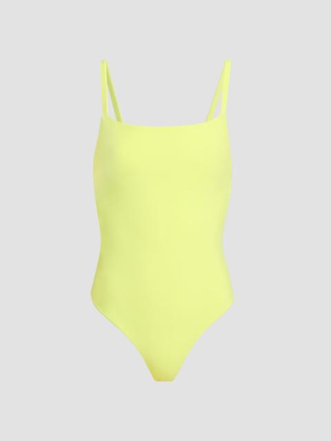 KIKI DE MONTPARNASSE Women's Echauffe Straight Neck One-Piece Swimsuit - Citron