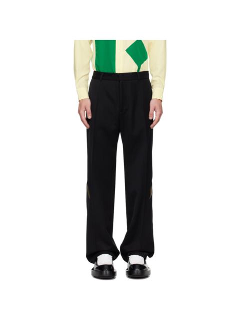 STEFAN COOKE Black Slashed Trousers