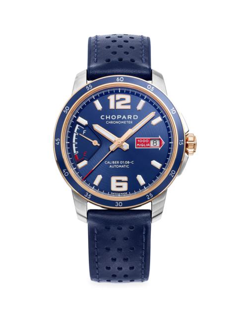 Chopard Men's Classic Racing Mille Miglia GTS Azzurro Power Control 18K Rose Gold, Stainless Steel & Leather