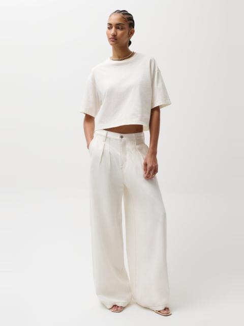 PISTOLA DELPHINE PLEATED WIDE IN OFF WHITE