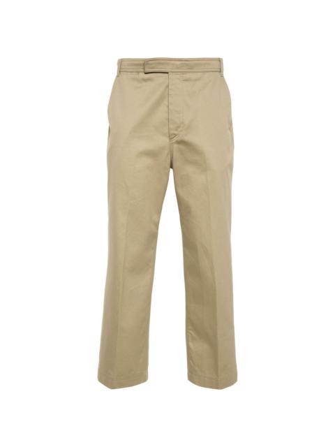 mid-rise tapered chinos