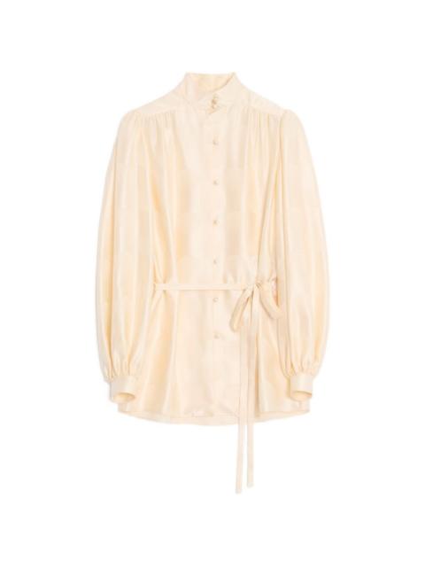 Valentino jacquard pattern polka dot striped shirt