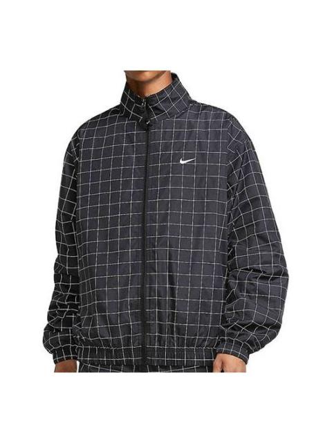 Nike Men's Nike Zipper Plaid Jacket Black CV0556-010