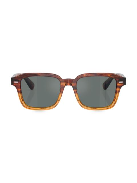 Oliver Peoples Men's 51MM Pillow Sunglasses - Amber