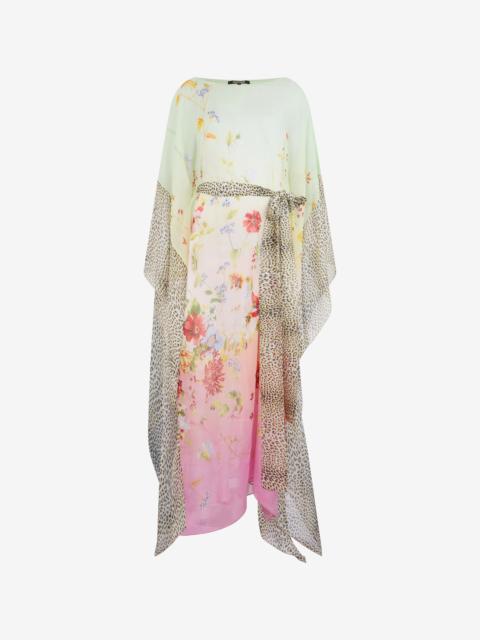 Roberto Cavalli Miami Flowers Silk Kaftan