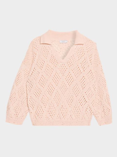 PESERICO Sequin Open-Knit Sweater