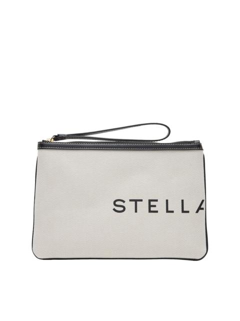Stella McCartney Logo Pouch Eco Salt & Pepper Canvas