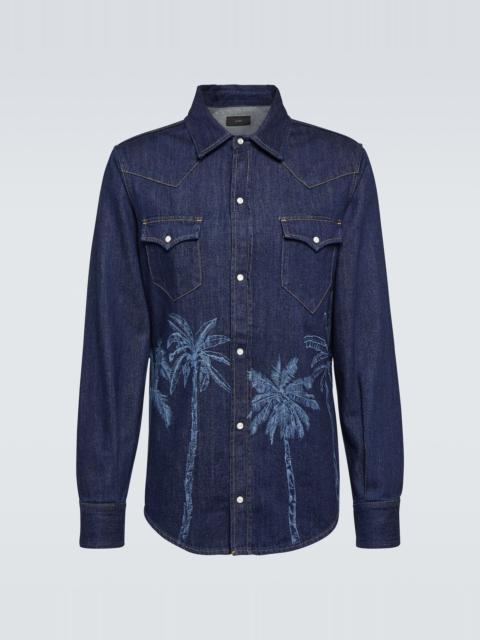 Alanui 정글 Toile De Jouy Denim 셔츠