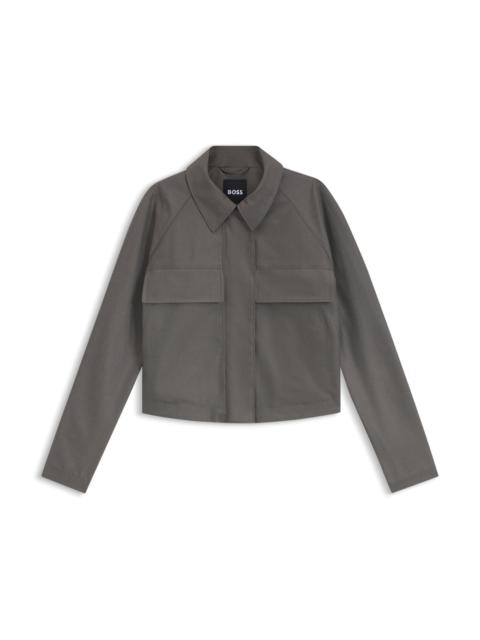 BOSS RELAXED-FIT JACKET IN COTTON DENIM